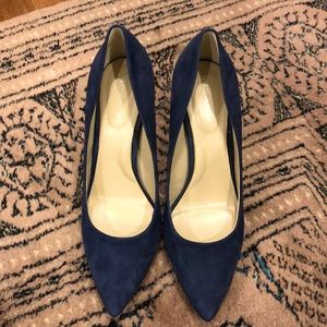 Saks Fifth Avenue navy color suede pumps, size 8M